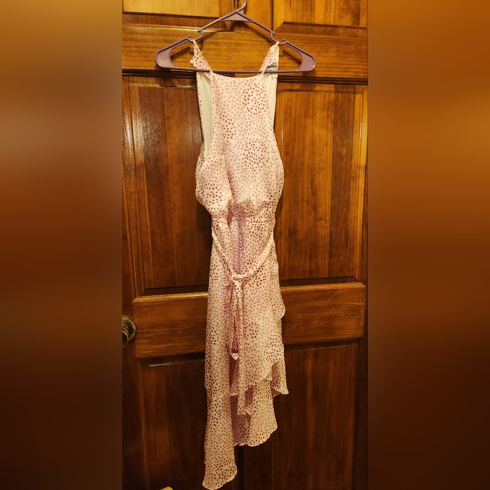 Express pink and white dress